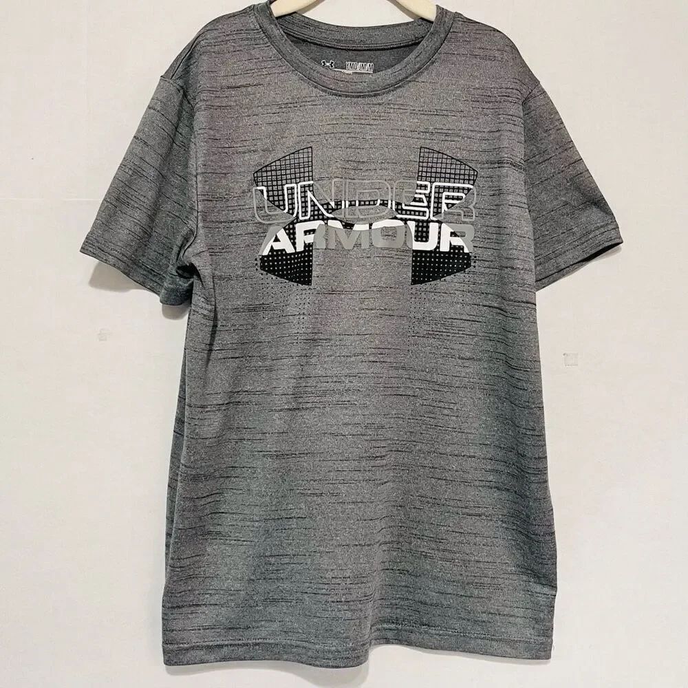 Under Armour Gray Tee Boys Sz M GUC